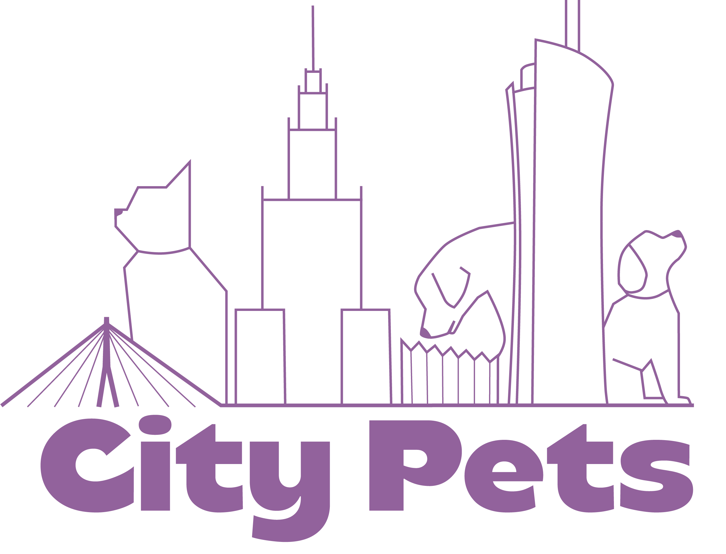 City Pets logo (lavender purple) – Without circle
